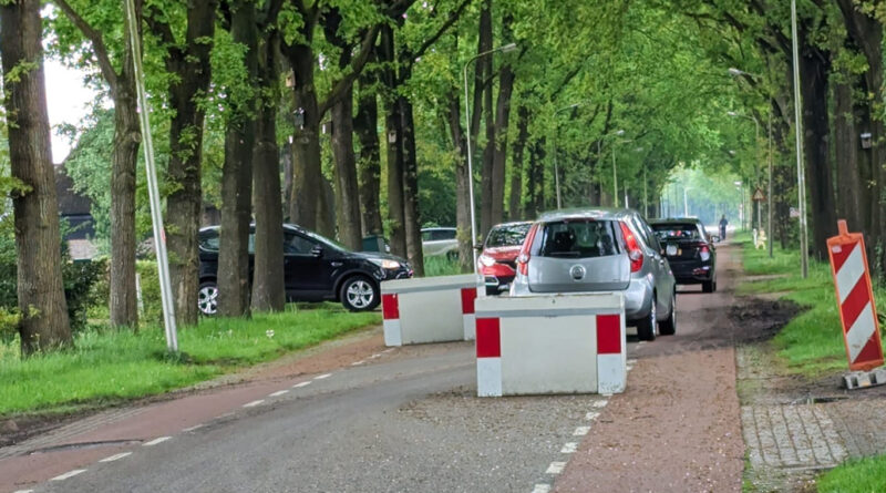 Betonbakken op Hollandscheveldse Opgaande zijn opmaak naar 30-km zone
