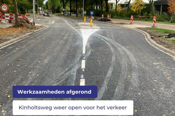 Kinholtsweg eerder geopend voor verkeer