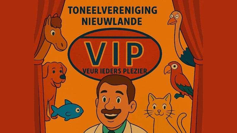 Toneel in het DES Gebouw: Uitvoering Toneelvereniging VIP Nieuwlande